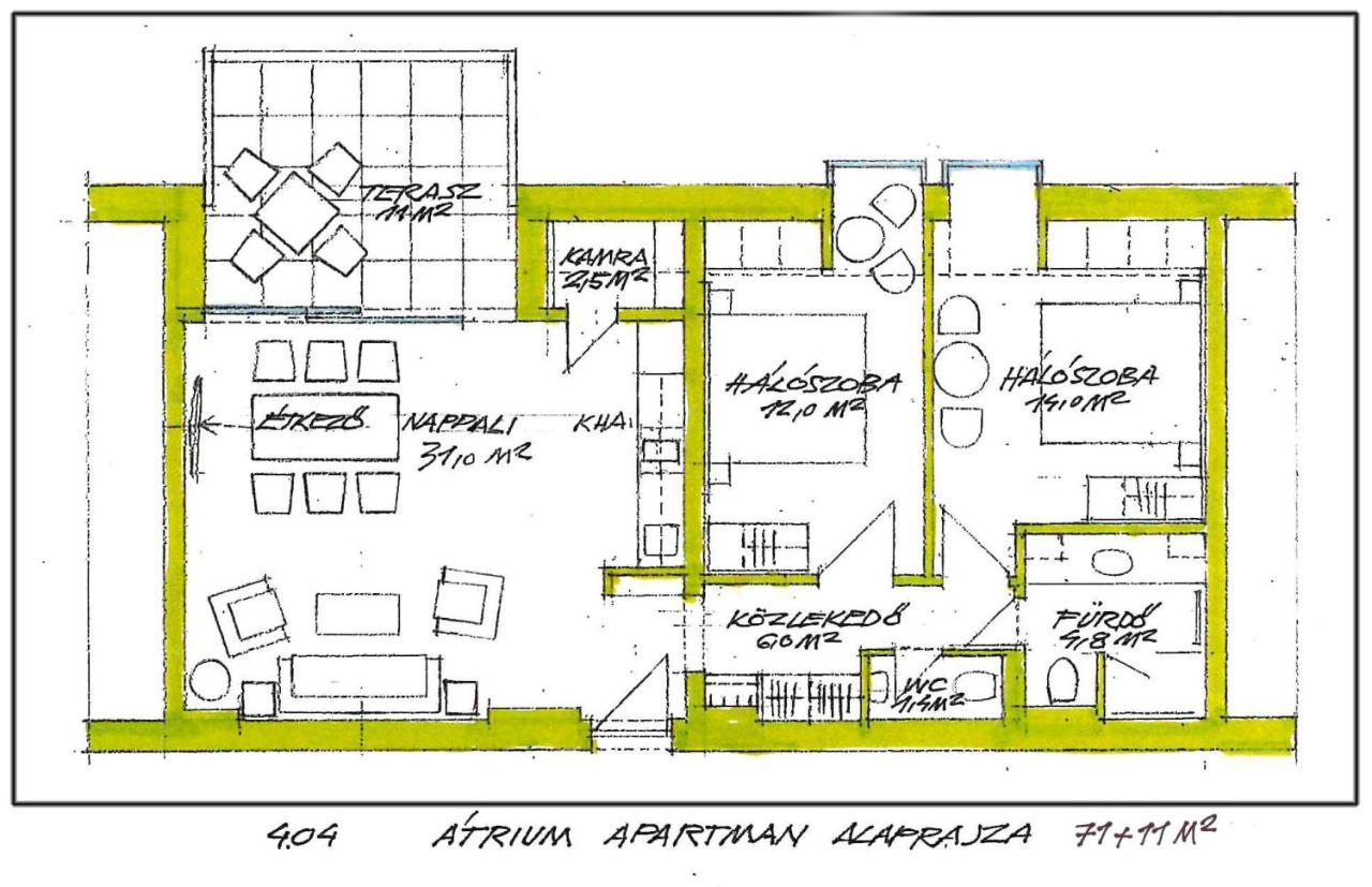 Atrium Apartman Heviz Mit Panoramaterrasse Und Tiefgarage Exterior photo
